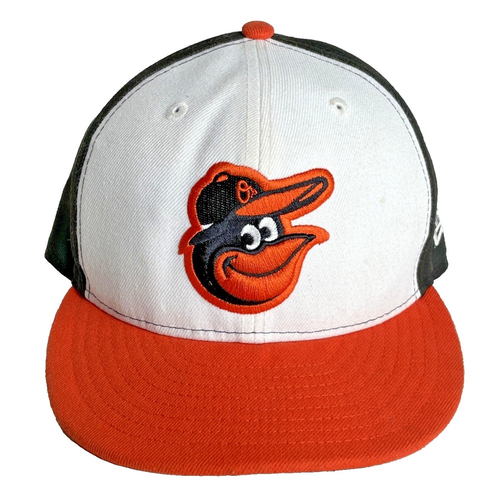 Baltimore Orioles Baseball Hat Fitted 7 1/8 New Era 59Fifty On Field Cap White